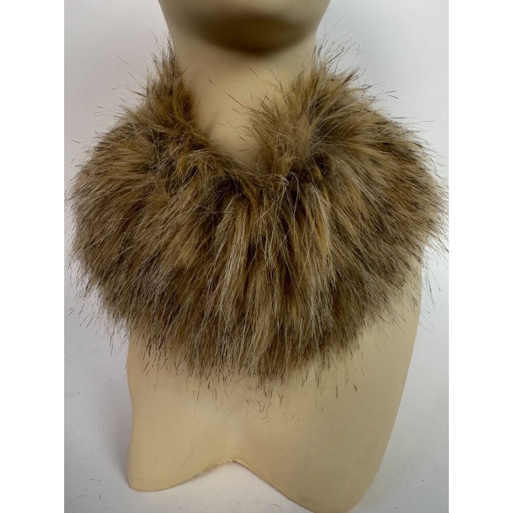 Vintage Fox Fur Collar Scarf Lined with Hooks for Closures